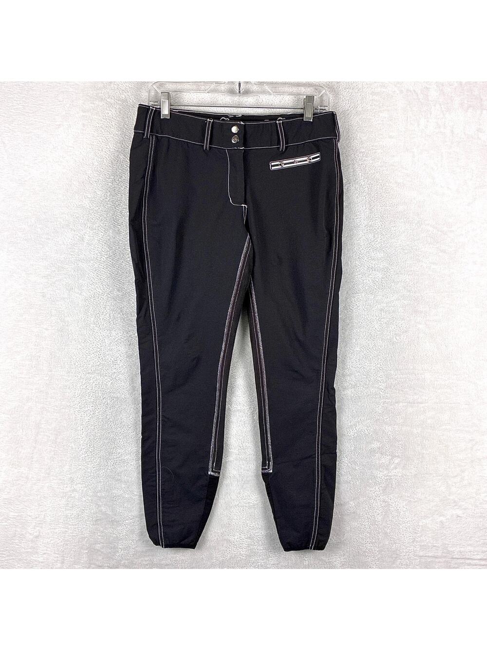 Goode Rider Breeches Women 32R Black Nylon Horse Rider Pants Equestrian Outdoors